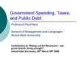 Government Spending, Taxes, and Public Debt