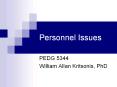 William Kritsonis, School Law, Ch 5 Personnel Law