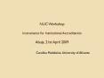 NUC Workshop Instruments for Institutional Accreditation Abuja, 21st April 2009
