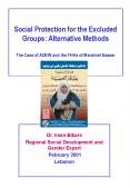 Social Protection for the Excluded Groups: Alternative Methods The Case of ADEW and the FHHs of Mans
