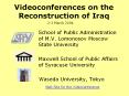Videoconferences on the Reconstruction of Iraq