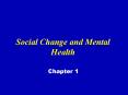 Social Change and Mental Health