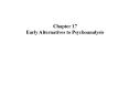 Early Alternatives to Psychoanalysis