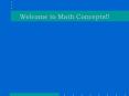 Welcome to Math Concepts