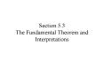 Section 5'3 The Fundamental Theorem and Interpretations