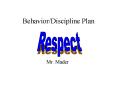 BehaviorDiscipline Plan