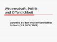 Wissenschaft, Politik und ffentlichkeit