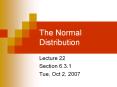The Normal Distribution