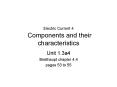 Electric Current 4 Components and their characteristics