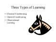 Three Types of Learning