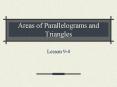 Areas of Parallelograms and Triangles