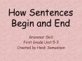 How Sentences Begin and End