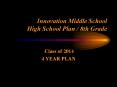 Innovation Middle School High School Plan 8th Grade