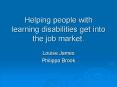 Helping people with learning disabilities get into the job market'
