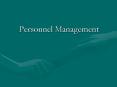 Personnel Management