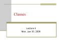 Classes