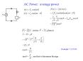 AC Power: average power