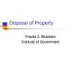Disposal of Property