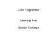 Learnings from