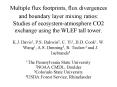 Multiple flux footprints, flux divergences and boundary layer mixing ratios: Studies of ecosystematm