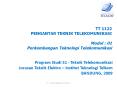TT 1122 PENGANTAR TEKNIK TELEKOMUNIKASI Modul : 01 Perkembangan Teknologi Telekomunikasi