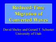 ReducedTime Migration of Converted Waves