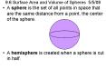 9'6 Surface Area and Volume of Spheres 5508