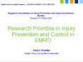 Regional Consultation on Injury Prevention and Injury Surveillance System Muscat 1618 May 2005