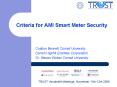 Criteria for AMI Smart Meter Security