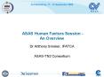 ASAS Human Factors Session An Overview