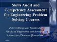 Skills Audit and Competency Assessment for Engineering Problem Solving Courses