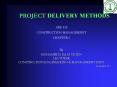 PROJECT DELIVERY METHODS