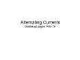 Alternating Currents Breithaupt pages 74 to 79