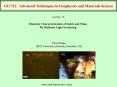 GG 711: Advanced Techniques in Geophysics and Materials Science