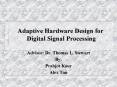 Adaptive Hardware Design for Digital Signal Processing