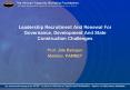 Leadership Recruitment And Renewal For Governance, Development And State Construction Challenges