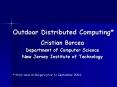 Outdoor Distributed Computing