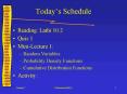 Todays Schedule