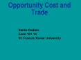 Opportunity Cost and Trade