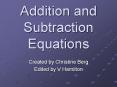 Addition and Subtraction Equations
