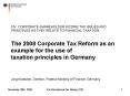 XIV' CORPORATESHAREHOLDER INCOME TAX ISSUES AND PRINCIPLES AS THEY RELATE TO FINANCIAL TAXATION The