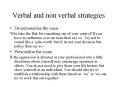 Verbal and non verbal strategies