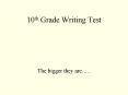10th Grade Writing Test