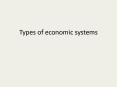 Types of economic systems