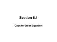 CauchyEuler Equation