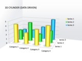 Cylinder Chart 3D Multicolor Data Driven cg 54