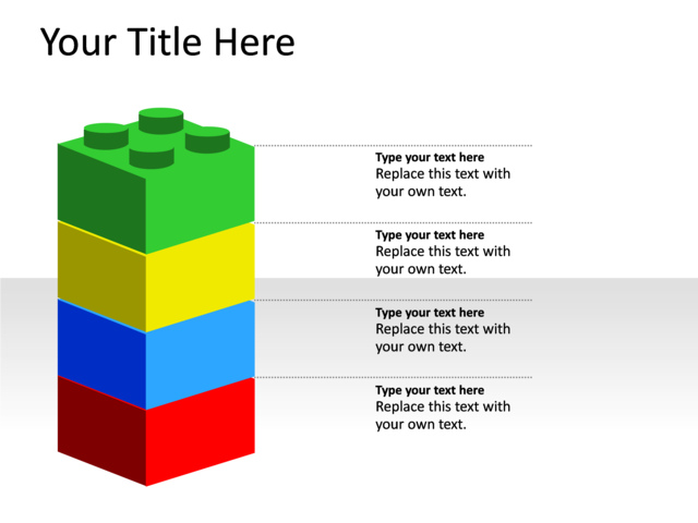 PowerPoint Slide - blocks-diagram-multicolor-1-stack-pl-146