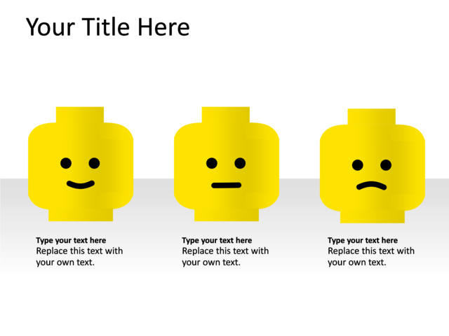 PowerPoint Slide - blocks-diagram-yellow-3-emoticons-pl-157
