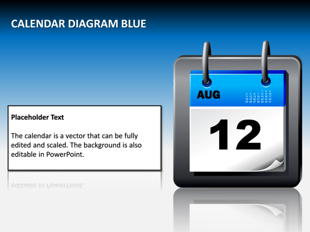 PowerPoint Slide - blue-calendar-diagram-3d-blue-1-calendar-cg-84