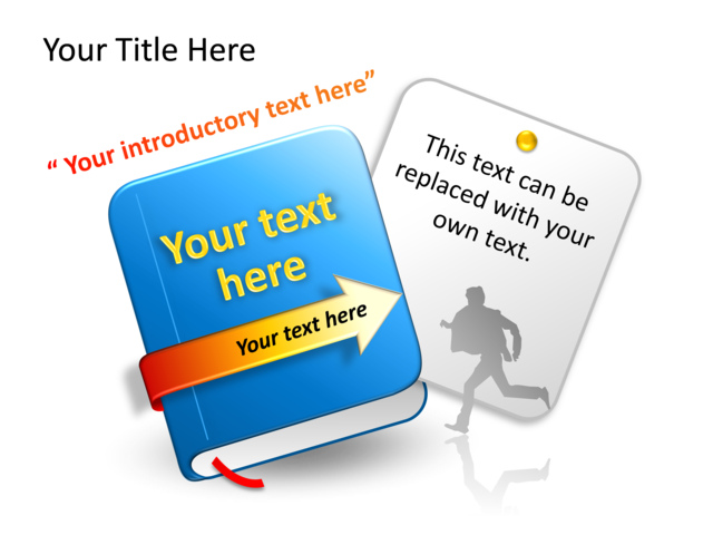 PowerPoint Slide - book-diagram-3d-blue-1-book-tg-541